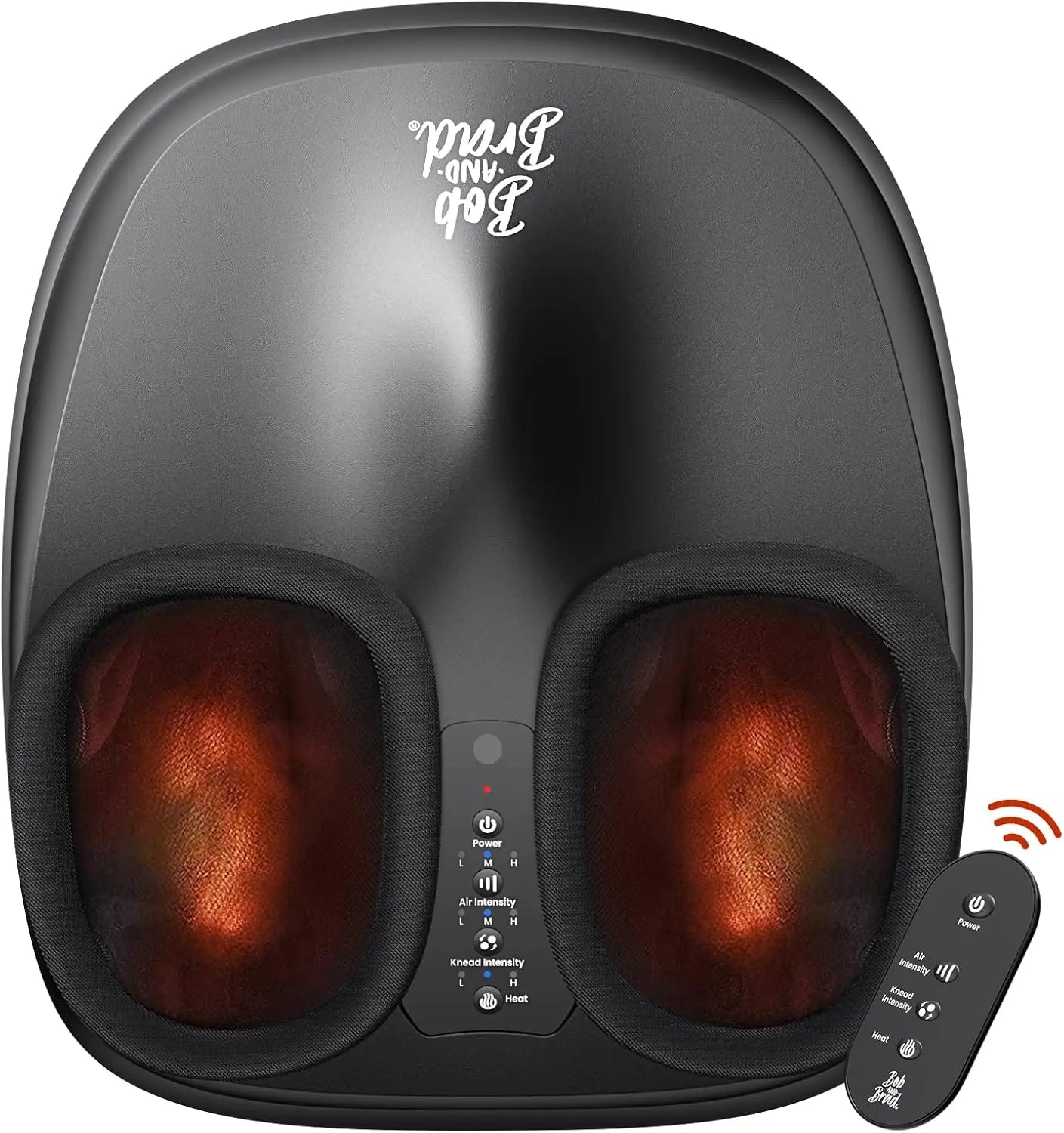 Bob and Brad Lite Foot Massager with Heat, Shiatsu Feet Massager for Plantar Fasciitis and Relieve Pain, Electric Foot Massager Deep Kneading, Compression - Remote Control, Gifts for Valentines