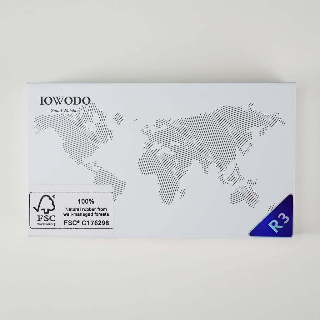 IOWODO Smartwatch Men Women 1.85 Inch Smart Fitness Watch with 100 Sports Modes, Bluetooth Calls, Heart Rate Monitor/Sleep/SpO2, Smartwatch Watch for Android iOS(Black)