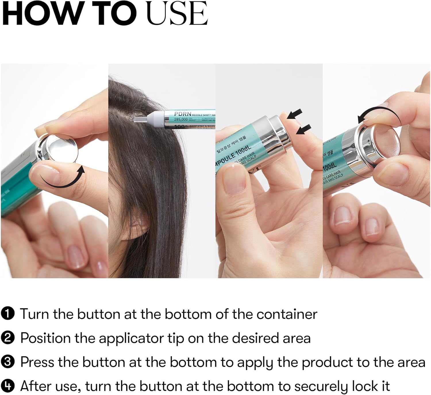 VT COSMETICS PDRN REEDLE SHOT HAIR AMPOULE 100dl, Vegan PDRN, Slow aging, Scalp treatment