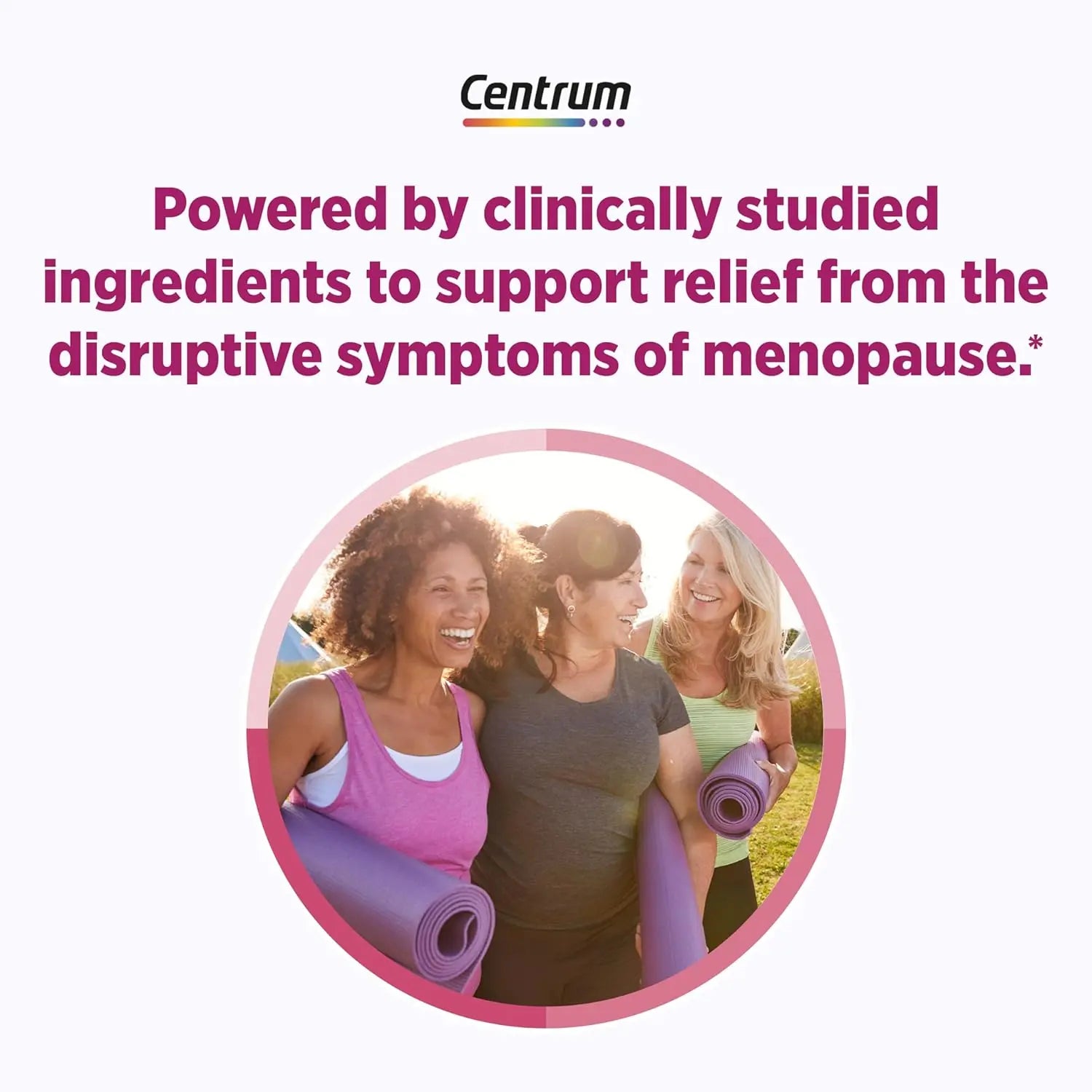 Centrum Complete Multivitamin Supplement + Hot Flash Support Menopause Support Tablets, with Clinically Studied geniVida, 30 Count