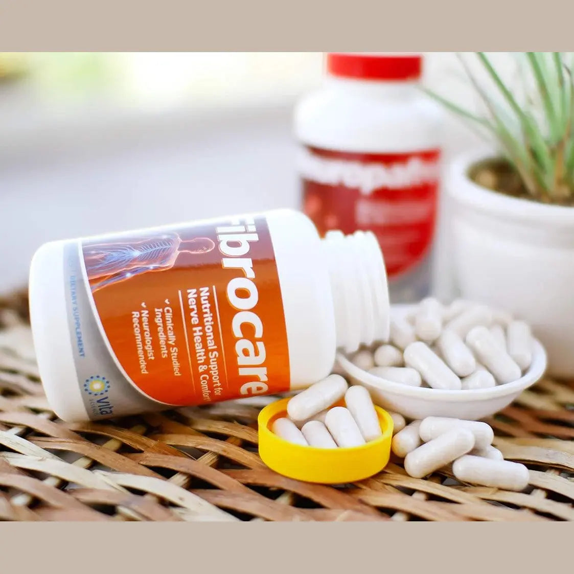 Vita Sciences FibroCare Fibromyalgia Supplement for Fast Repair Nerve Health. Natural R-ALA Form 40x Strength with Vitamins and Antioxidants to Renew and Revitalize Feet, Hands, Legs, and Toes. 60 Ct.