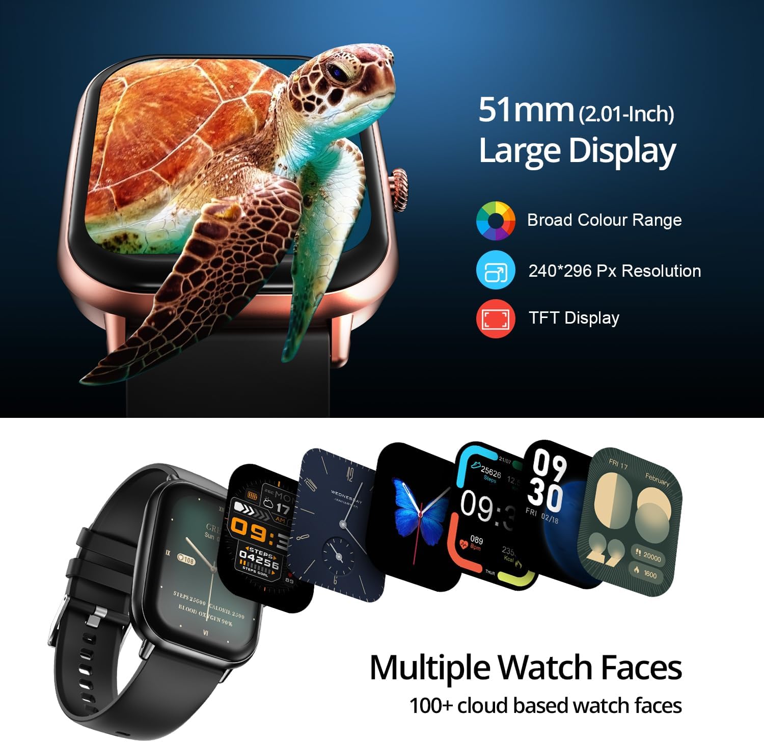 Fire-Boltt Ninja Call Pro Max 51.05mm (2.01 inch) Display Smart Watch, Bluetooth Calling, 120+ Sports Modes, Health Suite, Voice Assistance (Black)