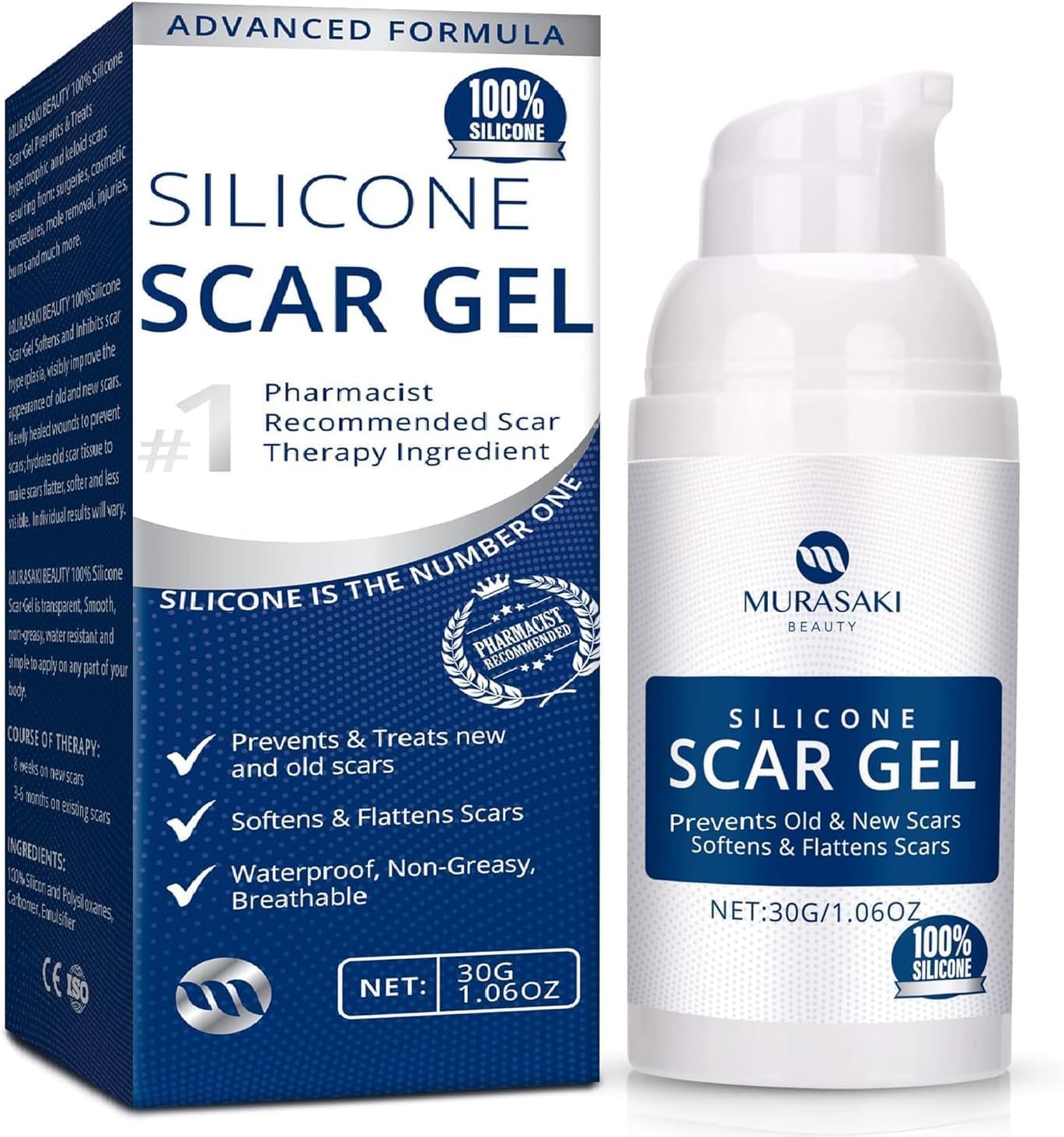MURASAKI BEAUTY Scar Gel silicone scar gel from C-Section, Stretch Marks, Acne, Surgery, Effective for both Old and New Scars