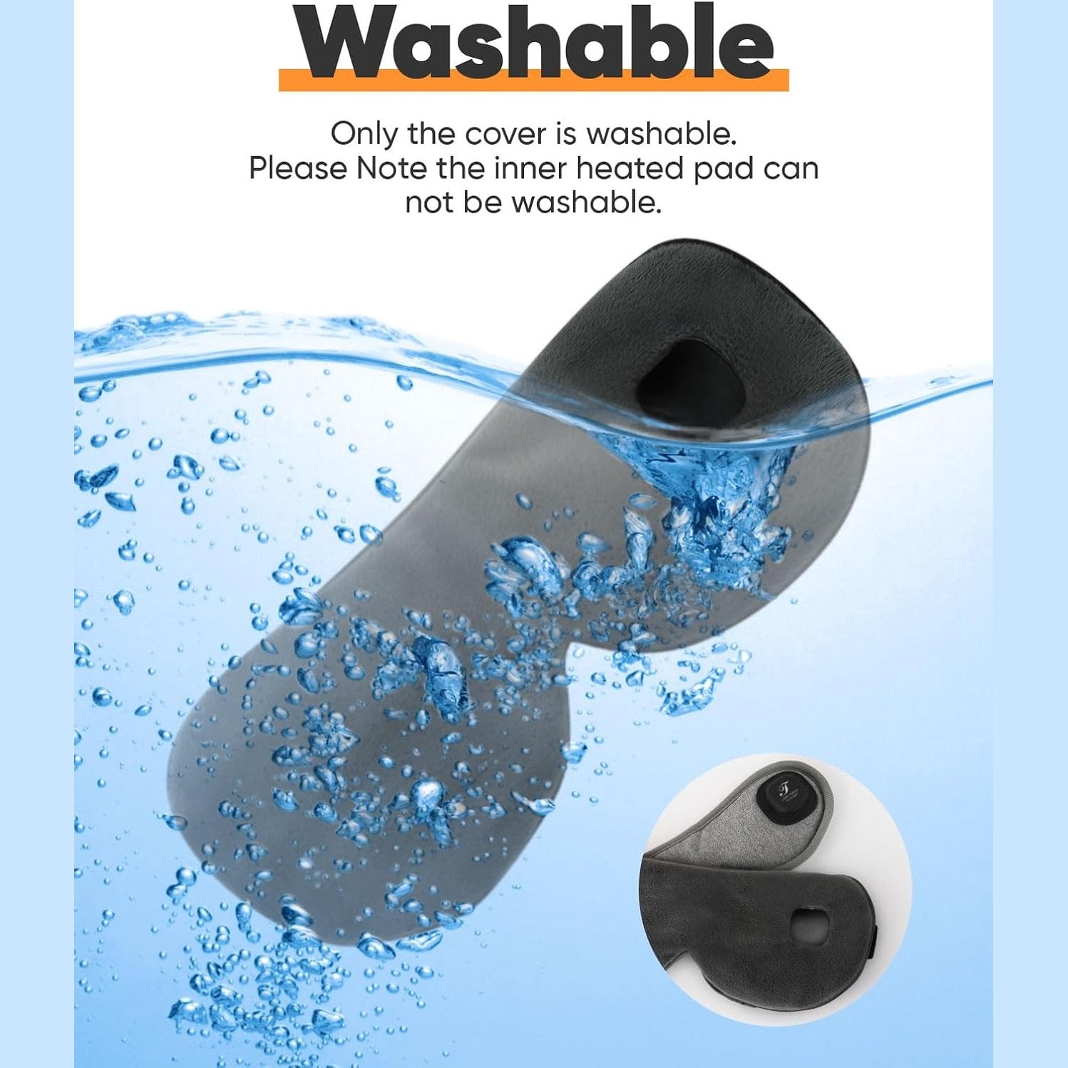 Heated Eye Mask, Heated Eye Mask Cordless, Warm Eye Compress for Blepharitis and Dry Eye, Light Blocking Heat Eye Mask for Men Women 1000mAh Rechargeable Dry Eye Mask (Black)