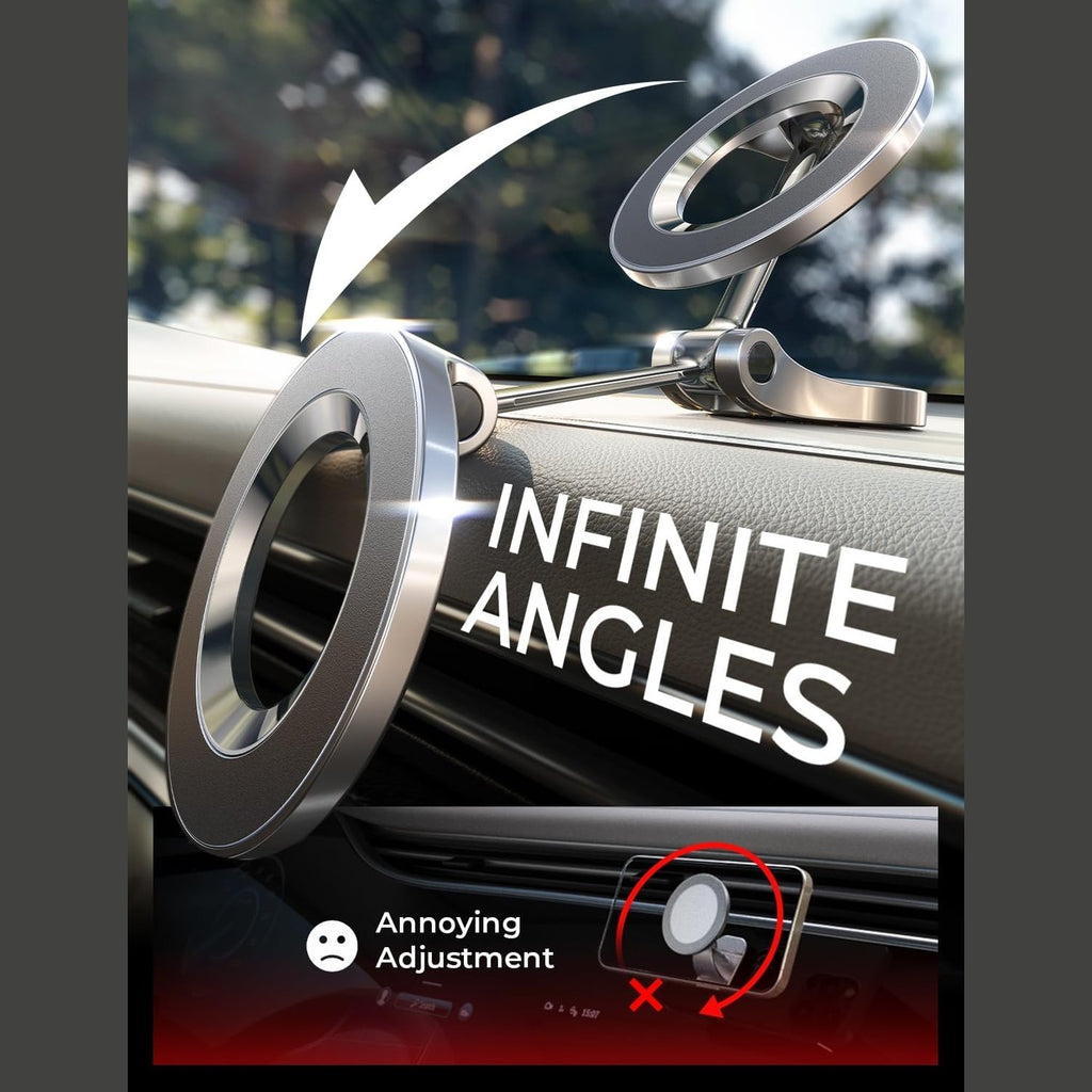 LISEN Ultra Magnetic Car Phone Holder, for MagSafe Car Mount, Car Accessories Gifts for Men, MagSafe Car Stocking Stuffers Magnet Holder Women, Fit for iPhone 16, 15, 14, 13, Series and MagSafe Case