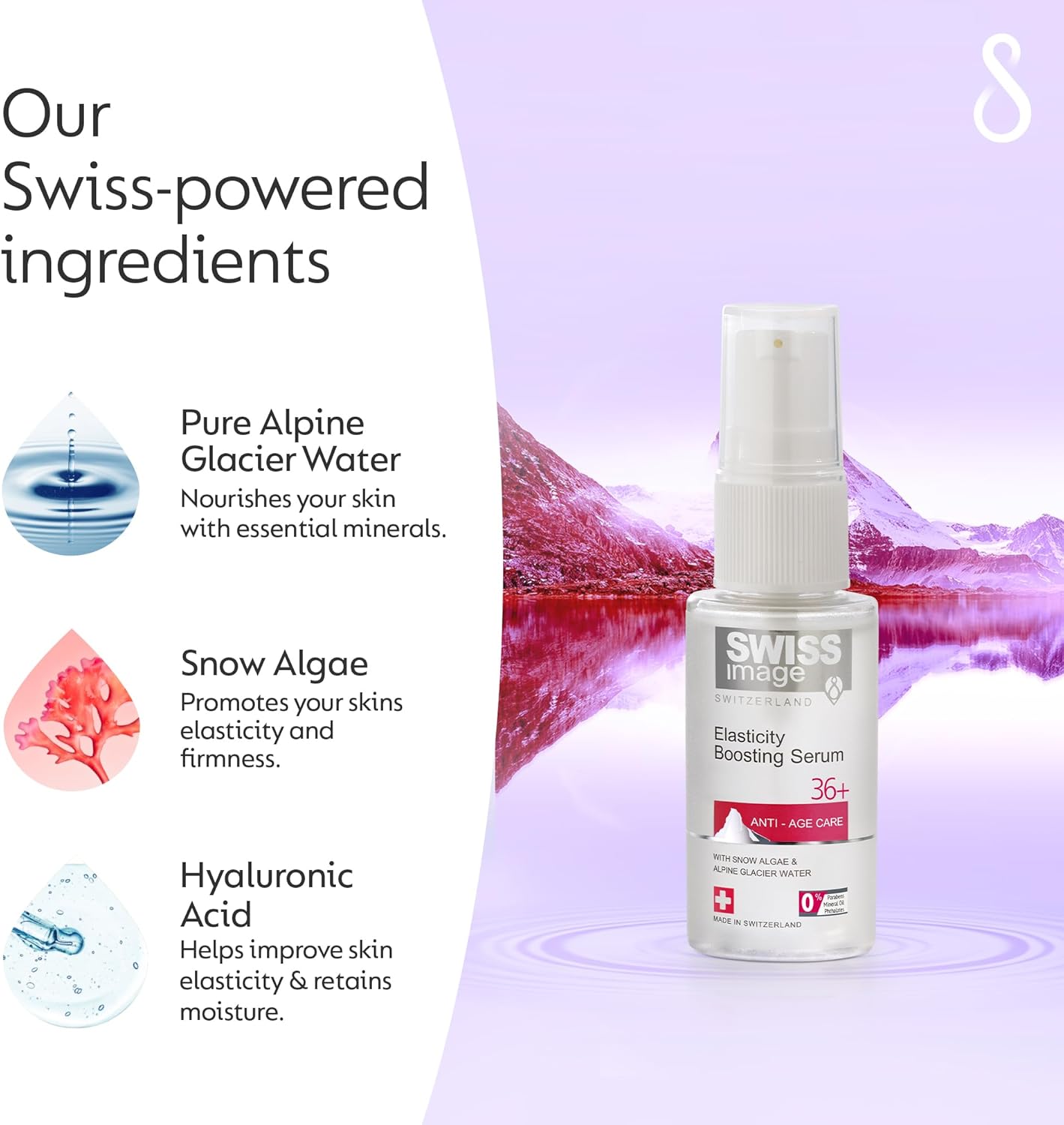 Swiss Image Anti Age Face Serum 30 ml| Collagen Boosting Formula, Reduces Wrinkles & Fine Lines, Firming & Hydrating, Lightweight Anti-Aging Serum for Smooth & Youthful Skin| Swiss Made