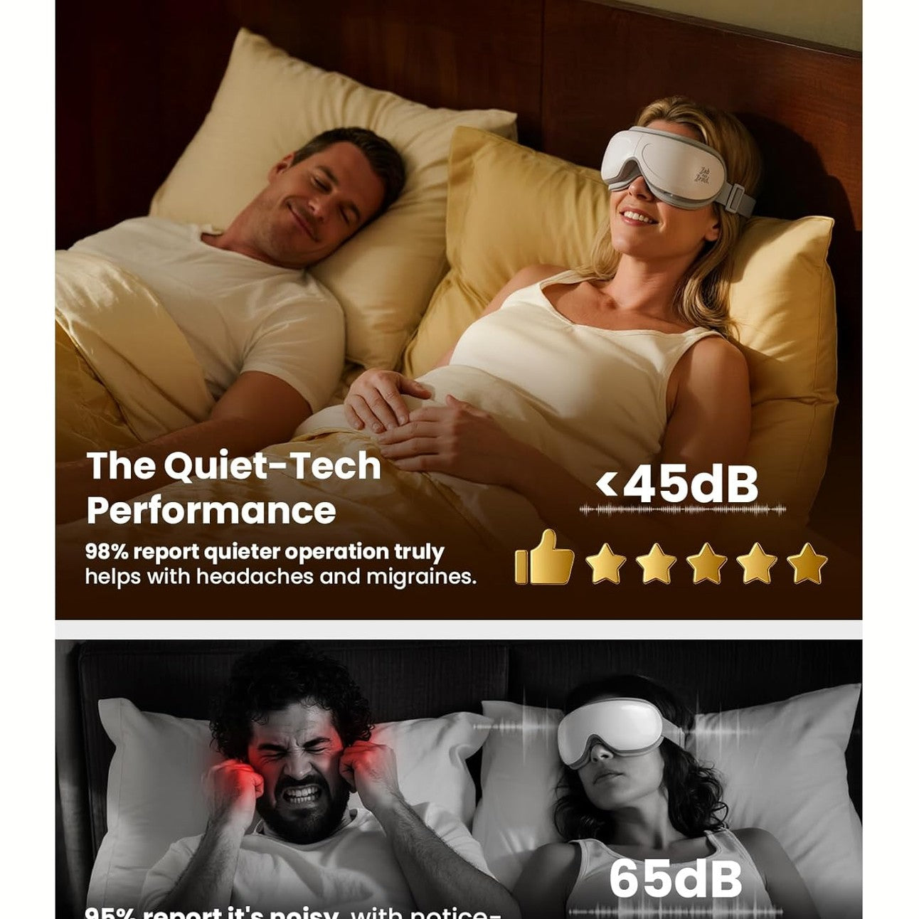 BOB AND BRAD Eye Massager FSA/HSA Eligible, EyeOasis 2 Plus - Eye Massager for Migraines with Remote, Heat, Compression, Music, Heated Eye Massage Mask for Dry Eyes Relief, Improve Sleep, Ideal Gifts