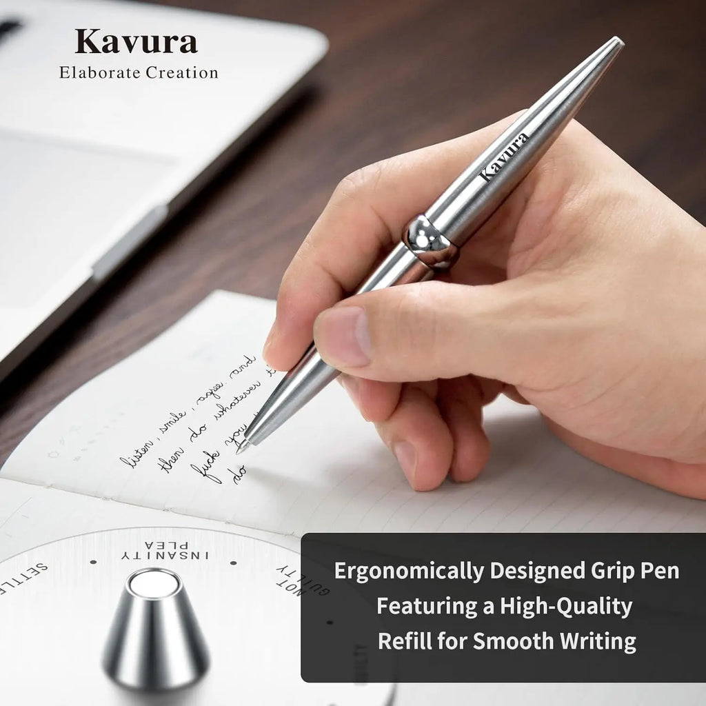 Spin Decision Pen for Legal Professionals – CNC-Machined 316L Stainless Steel Fidget Pen with Magnetic Stand | Smooth Gel Ink Writing | Legal-Themed Decision Spinner & Stress-Relief Desk Gift