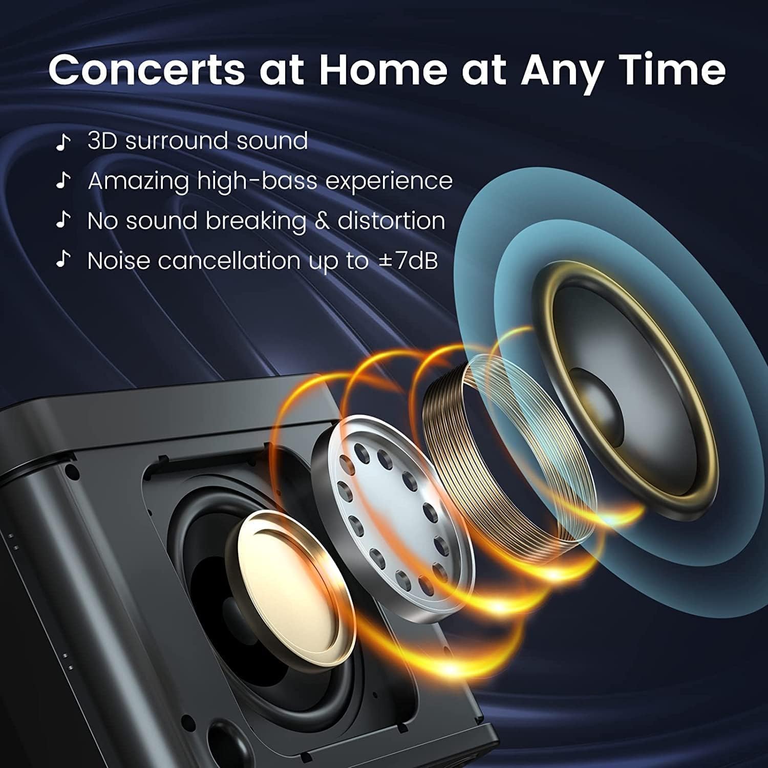 Karaoke Machine For Kids/Adults, Portable Bluetooth PA Speaker System With 2 Wireless Microphones For Home, Party, Metting, Dynamic LED Lights, Support TF/USB/AUX