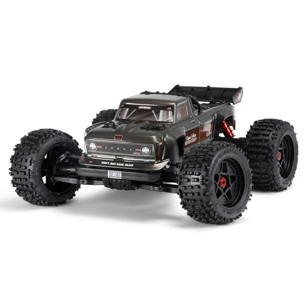 ARRMA RC Truck Outcast 4X4 4S BLX 1/10TH 4WD Stunt Truck RTR (Battery and Charger Not Included), Red, ARA4410V2T4