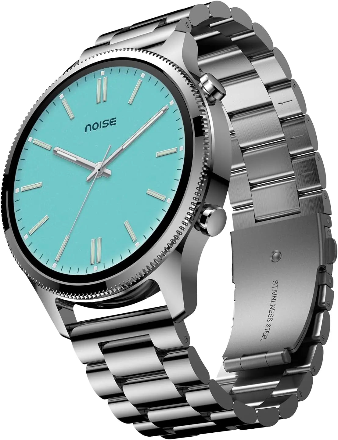 Noise Halo Plus Elite Edition Smartwatch with 1.46 Inch Super AMOLED Display, Stainless Steel Finish Metallic Straps, 4-Stage Sleep Tracker, Upto 7 Days Battery, Effortless Communication