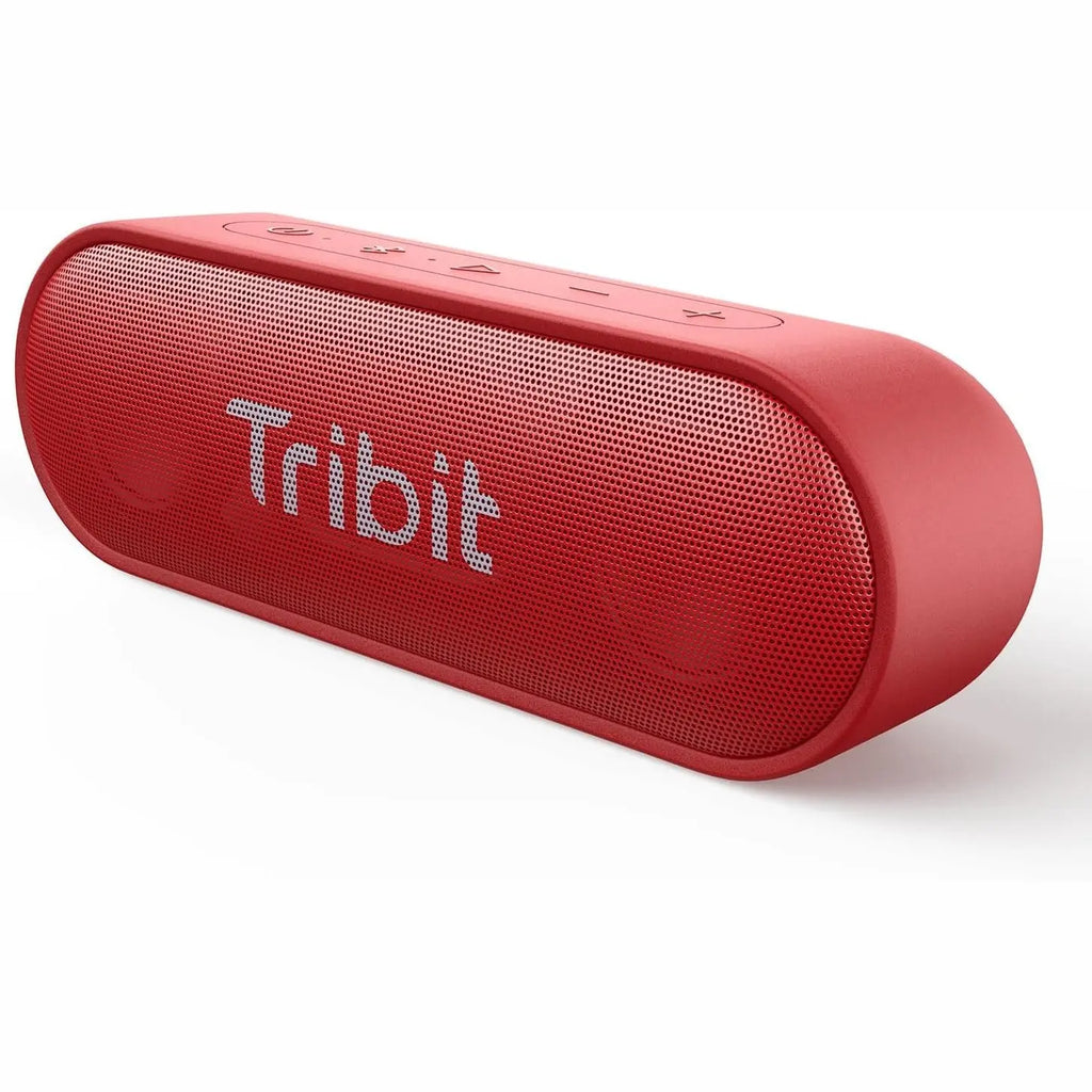 Tribit Bluetooth Speaker, XSound Go Speaker with 16W Loud Sound & Deeper Bass, 24H Playtime, IPX7 Waterproof, Bluetooth 5.0 TWS Pairing Portable Wireless Speaker for Home, Outdoor (Red)