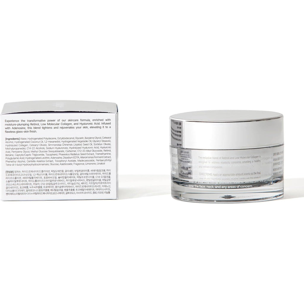 Lepique Retinol Night Cream 50ml - No.1 Korean Premium Overnight Repair Cream for Face and Neck - Collagen, Centella - Anti aging Skin Cream, Moisturizer Face Cream, (Unscented, with Spatula)