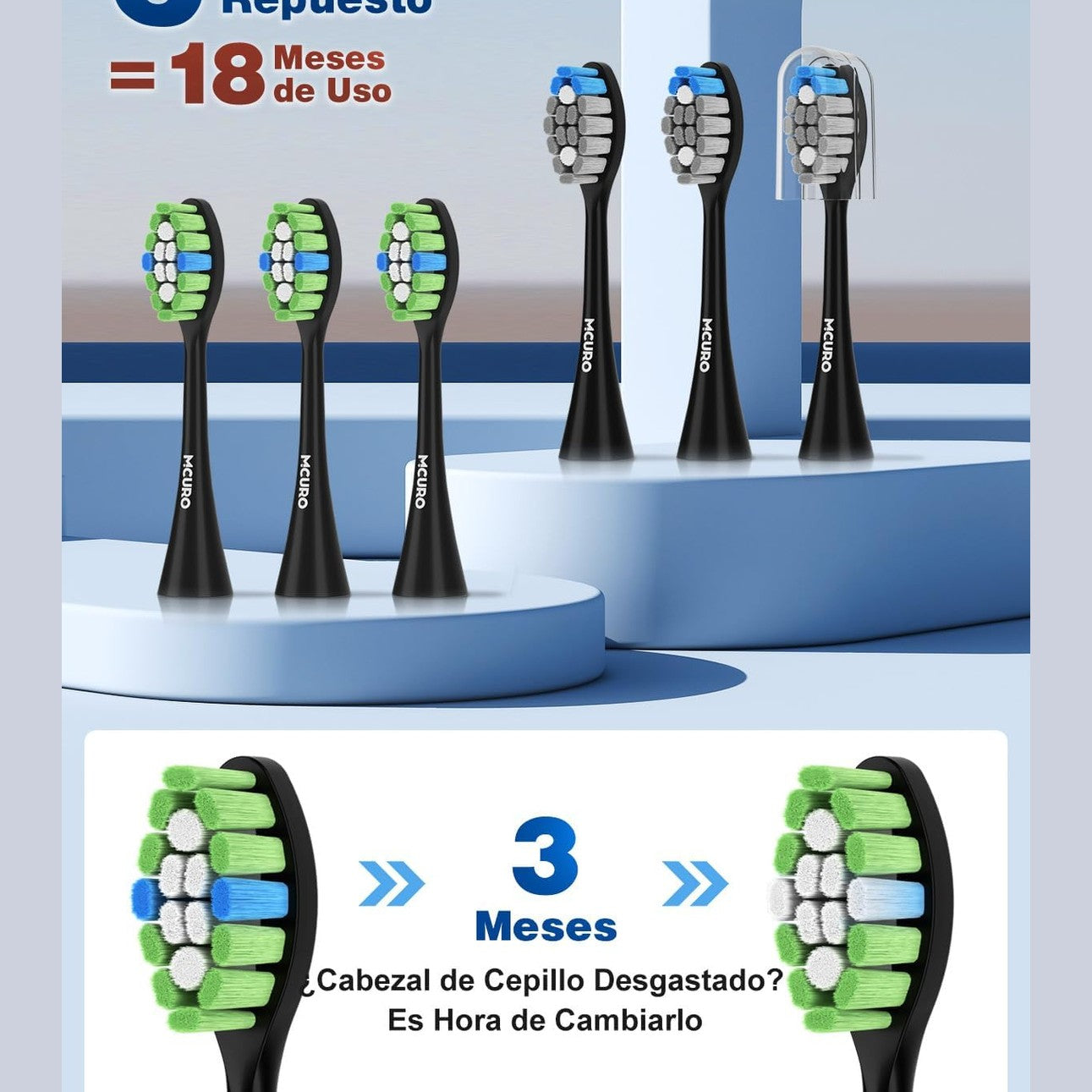 Electric Toothbrush, Sonic Toothbrush, Electric Toothbrush 45000VPM, Whitening Teeth in 1 Week, 120 Days Battery Life, Battery Level Indicator, 6 Dupont Brush Heads, 5 Modes, Timer, Black
