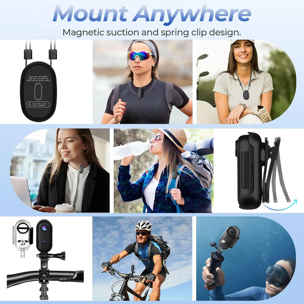 LENND 4k Action Camera,Mini Vlogging Camera,Small Body Camera with IPX7 Waterproof,Underwater Camcorder,Hands-Free POV Recording, Helmet Cam for Cycling, Motorcycle
