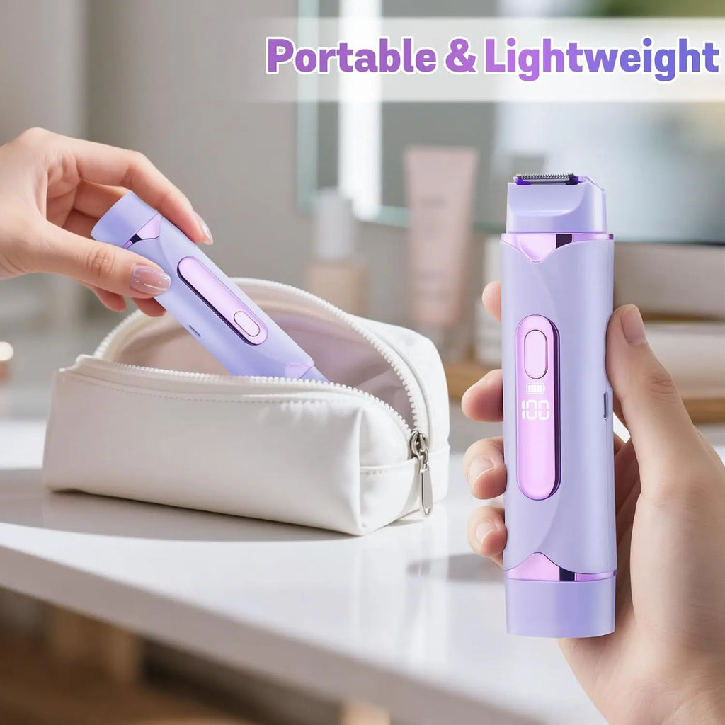 Bikini Trimmer 2025 Latest Model 2-in-1 Bikini Trimmer Women's Intimate Area, Rechargeable Portable Waterproof Pain Free Razor, Bikini Skin Trimmer, For the Whole Body