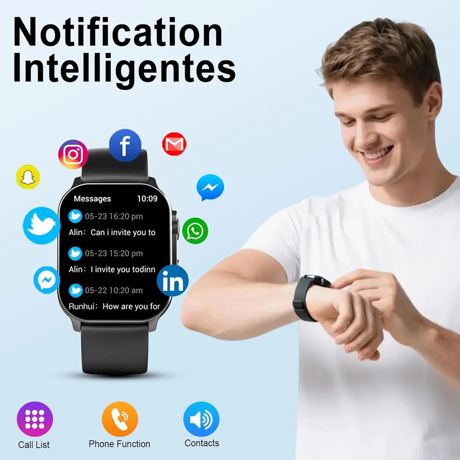 Poounur Smart Watch for Men Women(Answer/Make Calls), 1.95" HD Smartwatch, Fitness Tracker with 120+ Sport Modes, IP68 Waterproof, Heart Rate/Sleep/Step Monitor