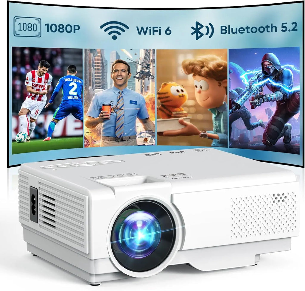 LOZOYOctor with WiFi, 2023 Upgrade 8500L [100" Projector Screen Included] Projector for Outdoor