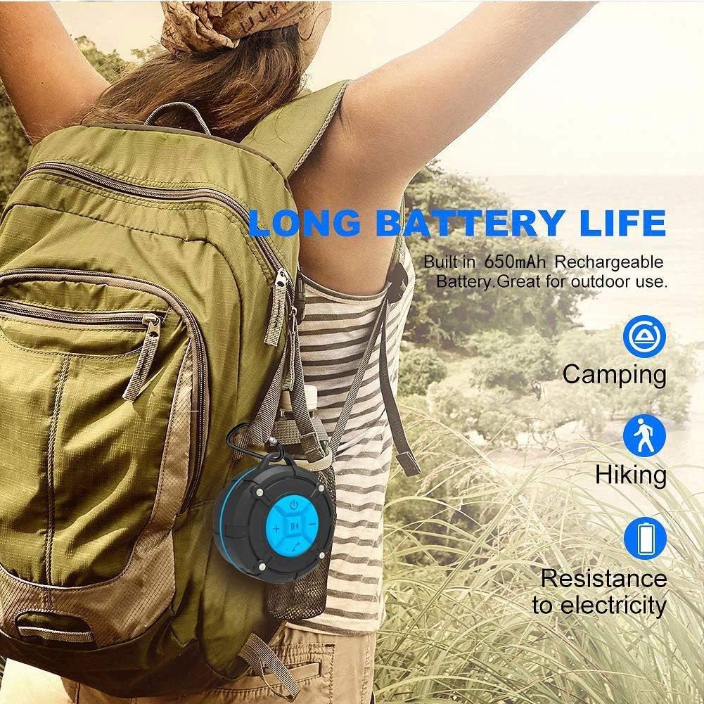 Shower Speaker Waterproof IPX7 Bluetooth Speaker with Suction Cup & Hook - Shower Radios, Waterproof Speaker with Louder HD Sound for Bathroom, Pool, Beach, Outdoor