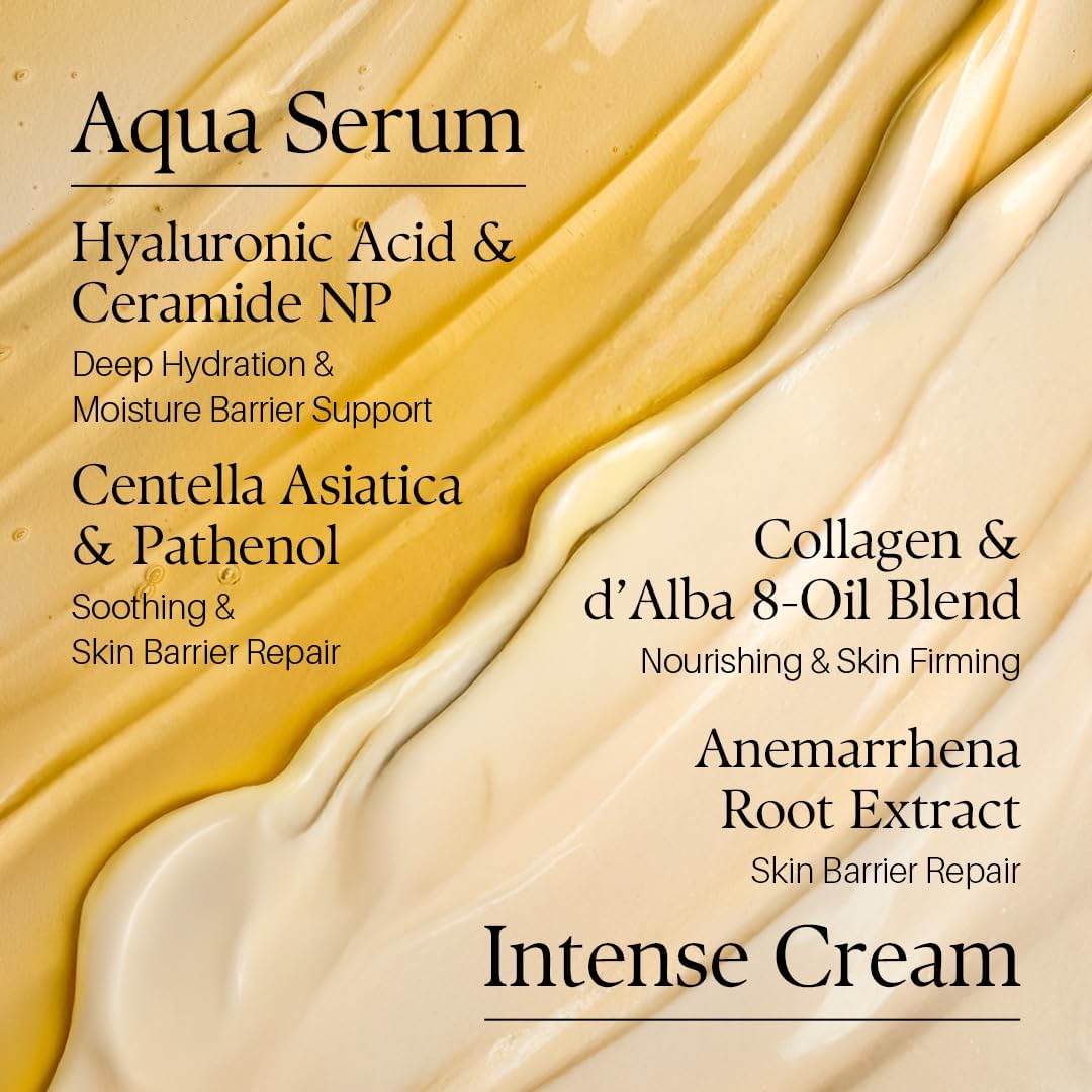 d'alba Piedmont| Italian White Truffle Double Serum & Cream, Customizable 2-in-1 intensive skin care, cream for elasticity and brightness, vegan cream for dry, sensitive skin (70g)