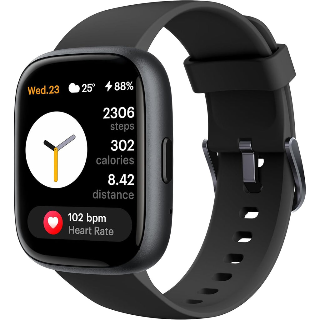 TOOBUR Smart Watch for Women Men, Alexa Built-in, Answer/Make Calls, 1.83" Fitness Tracker Watch with Heart Rate Monitor, Sleep Tracker, Pedometer, IP68 Waterproof Smartwatch Compatible Android iOS