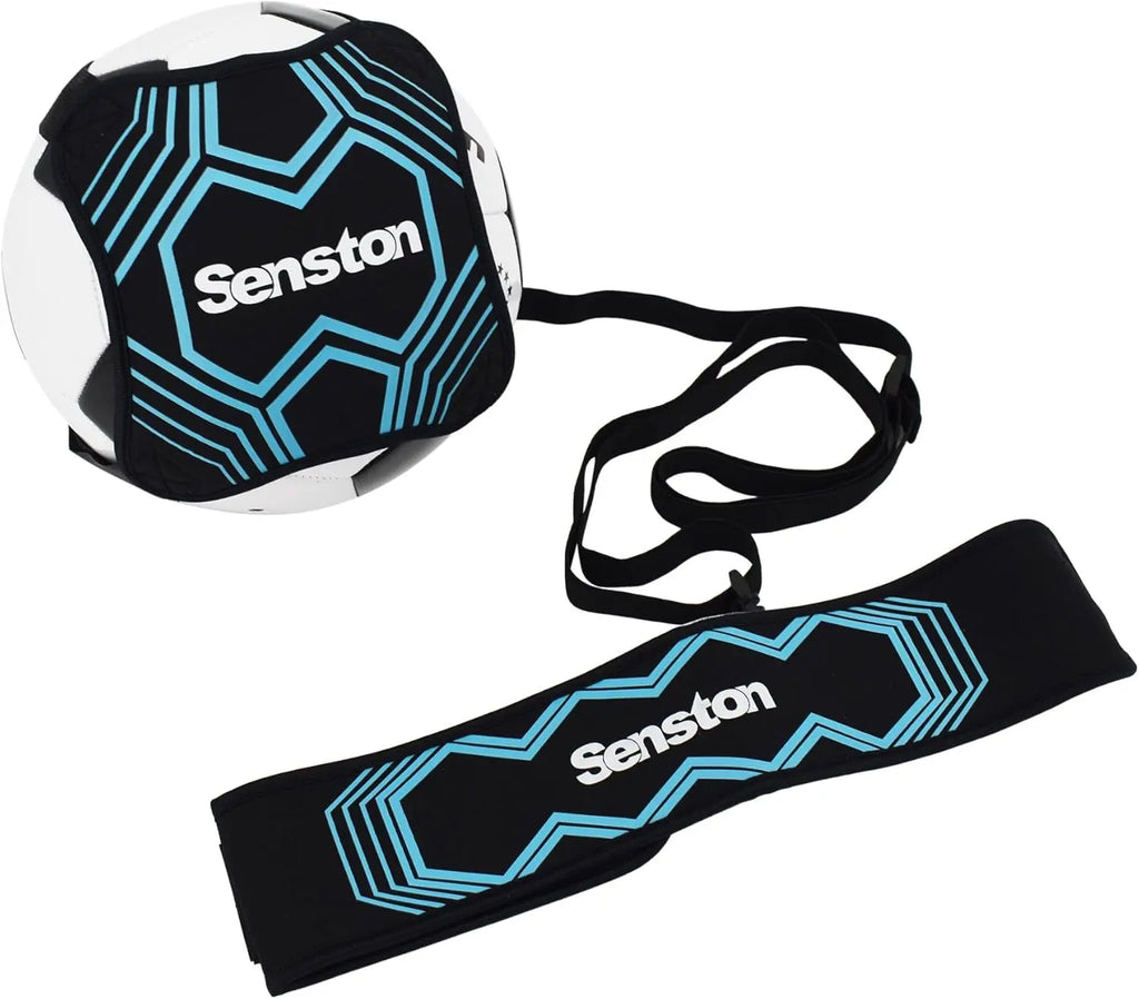 Detachable Senston soccer ball strap and blue geometric belt set
