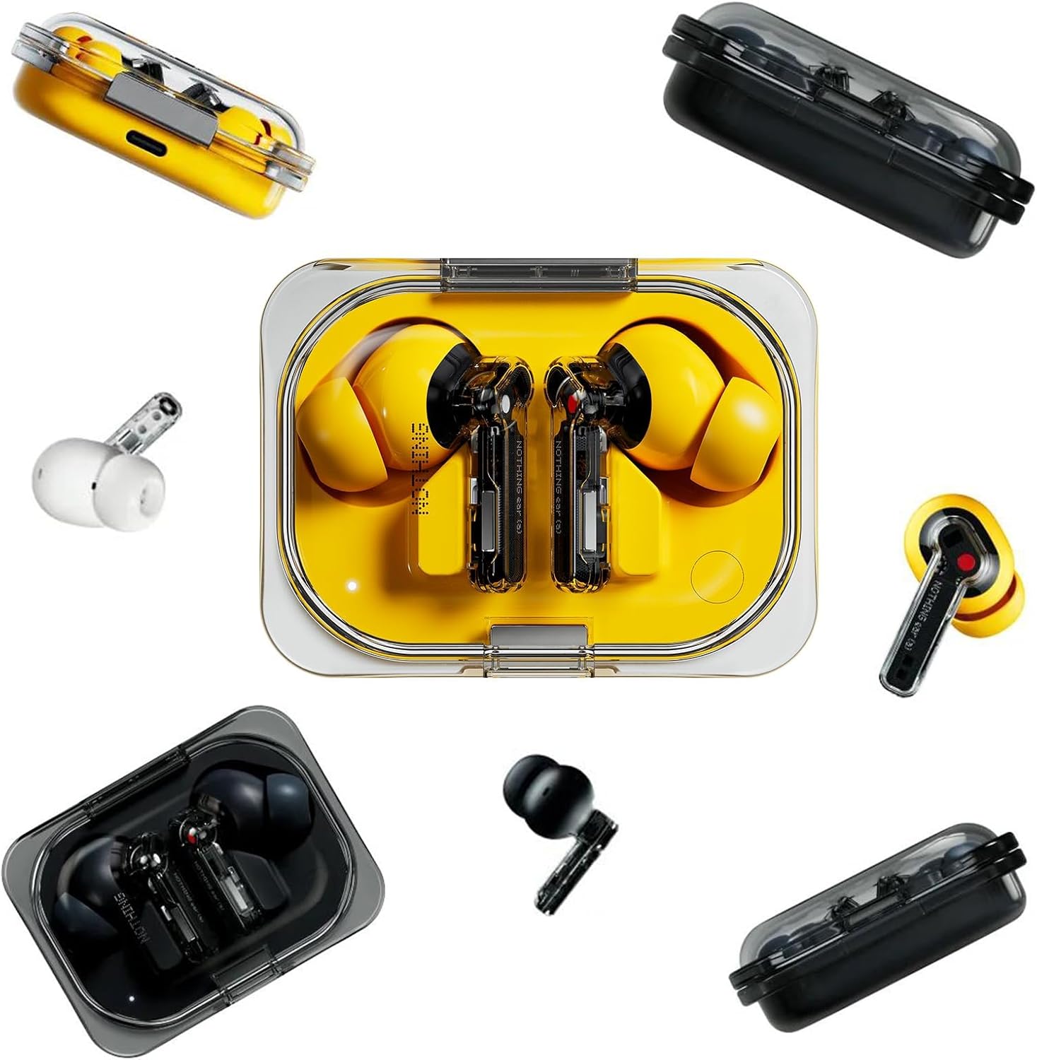 Nothing Ear (a) Wireless Earbuds, 45dB Hybrid Noise Cancelling, 42.5H Playtime, Bluetooth 5.3, Yellow