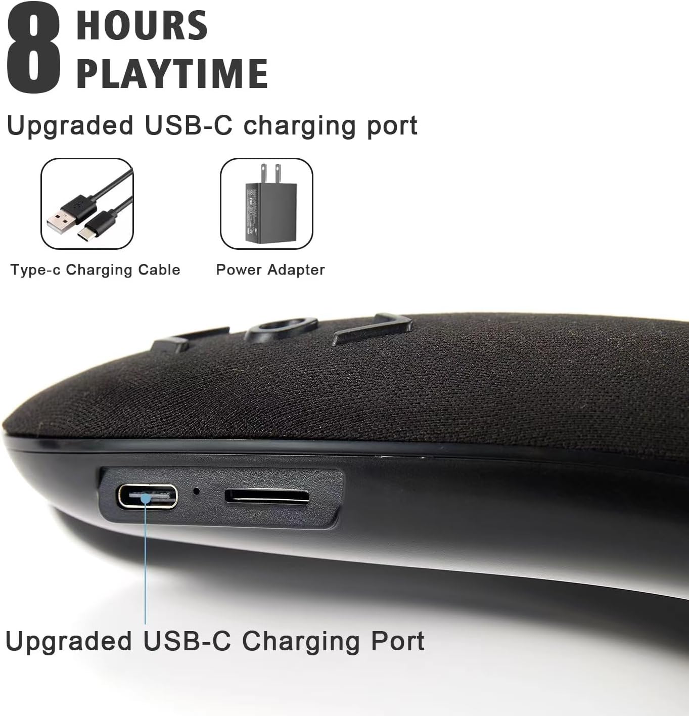 HGHOHG Neckband Speaker, Wireless Wearable Speaker True 3D Stereo HiFi Sound, Portable Personal Body Speakers with 24H Playtime, for Home, Office, and Outdoors