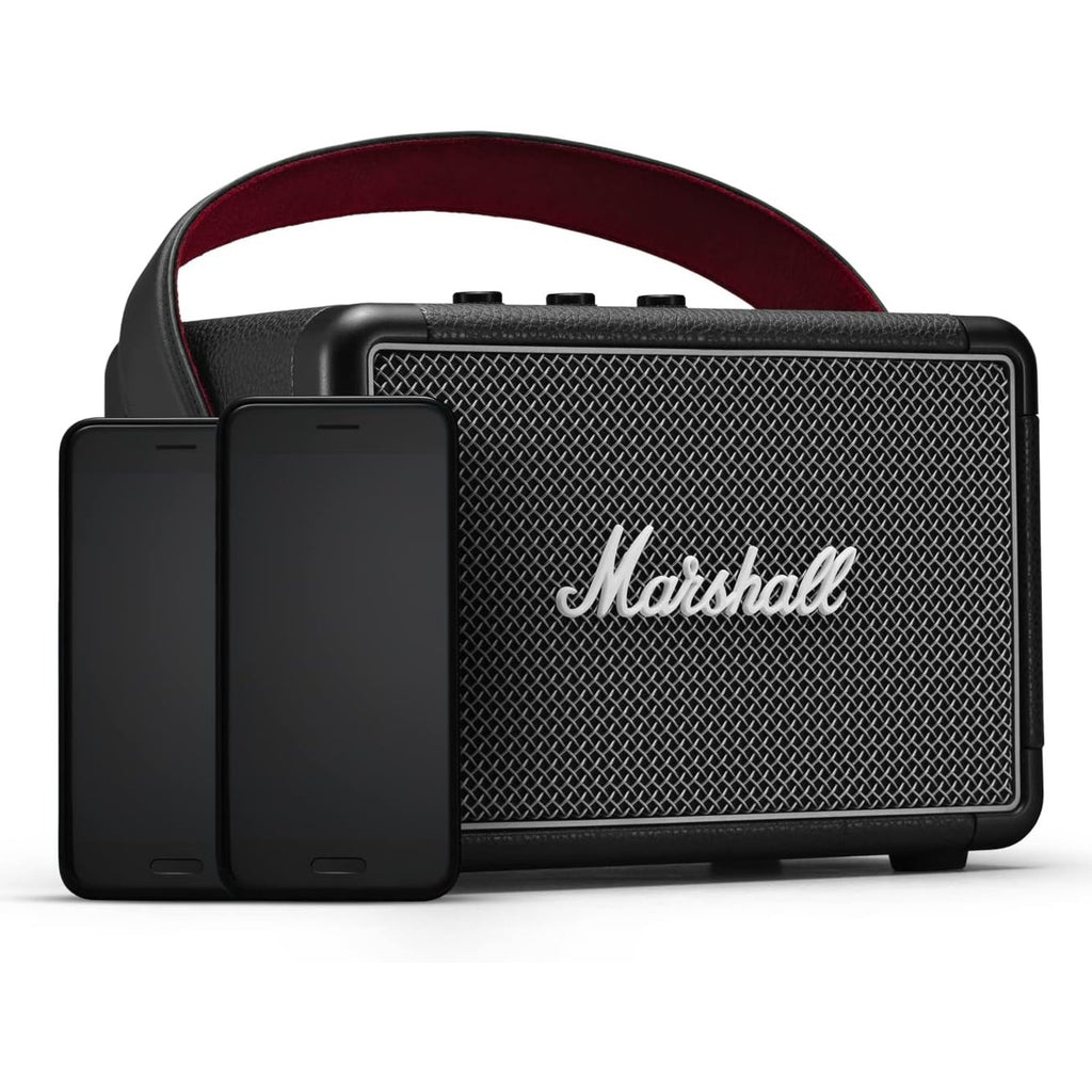 Marshall Kilburn II Portable Bluetooth Speaker with 20+ Hours of Playtime, Wireless & Water Resistant — Black (2 Year Warranty)