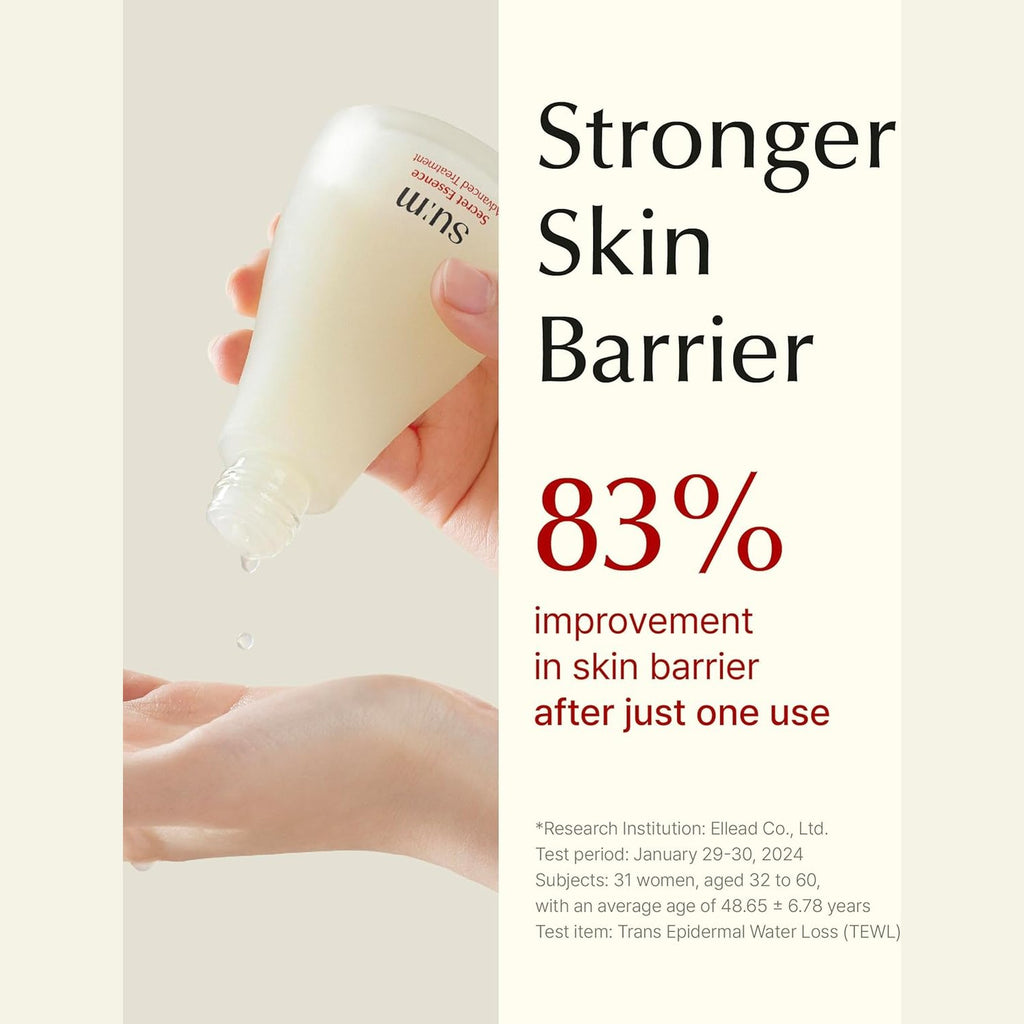 SU:M Secret Essence - Korean Skin Care, Hydrating & Soothing Serum for Skin Barrier Repair, Elasticity, Radiance & Texture Enhancement. Sensitive Skin, Liquid Ceramide (1.01 fl oz)