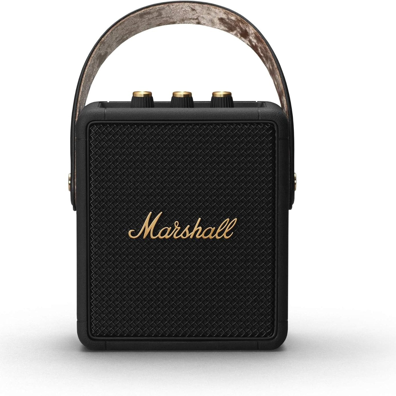 Marshall STOCKWELL II Portable Bluetooth Speaker with 20+ Hours of Playtime — Black & Brass (2 Year Warranty)