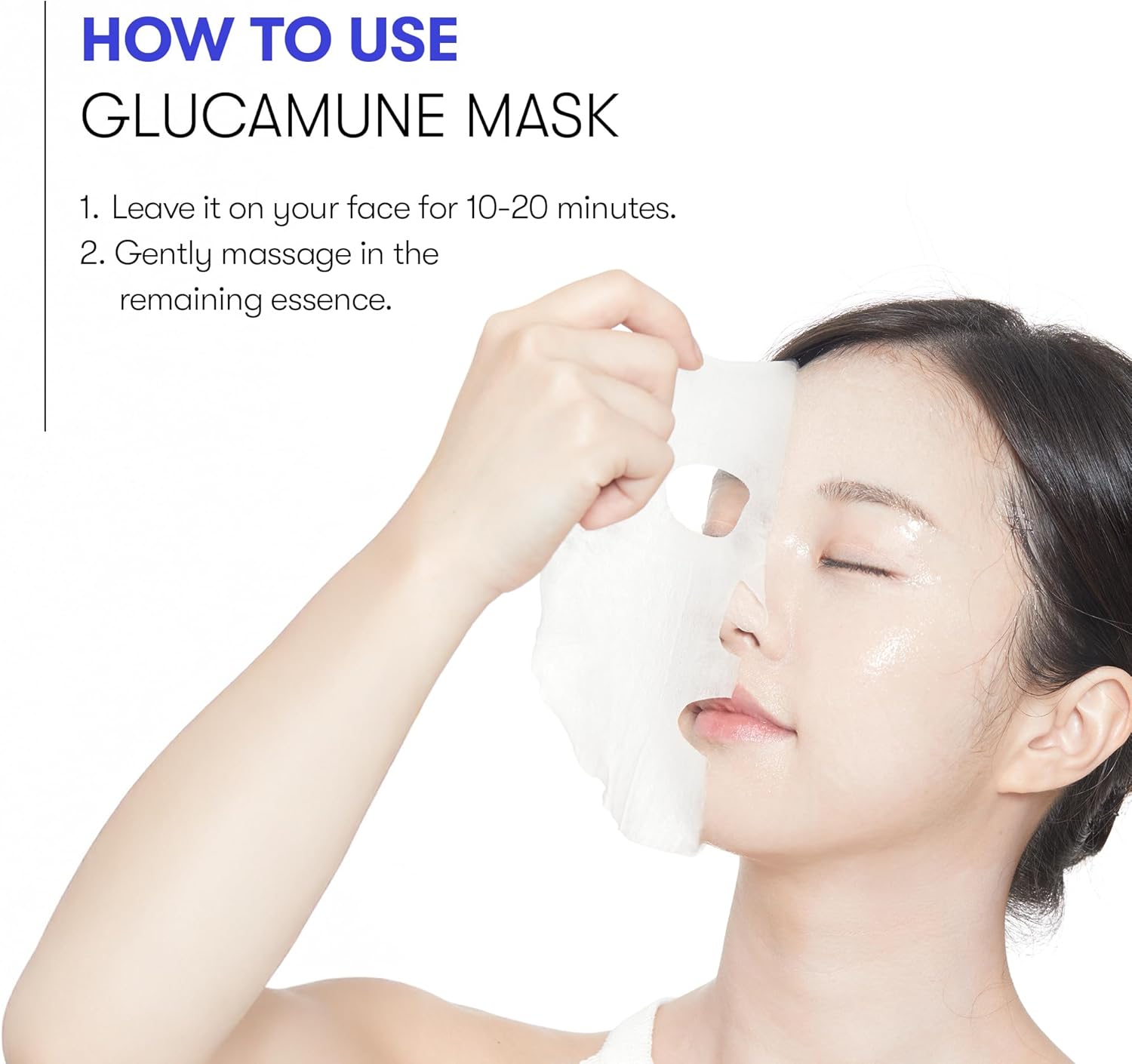 VT COSMETICS Glucamune Mask | Vegan Mucin Facial Masks for Deep Hydration & Soothing | Plant-Based, Paraben-Free, Pure & Clean Korean Skincare for All Skin Types (10 sheets)