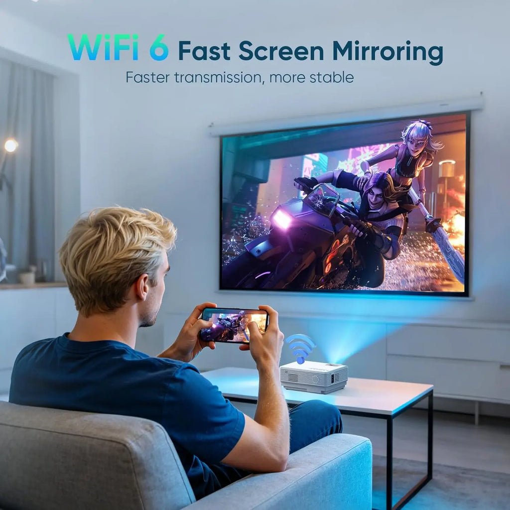 LOZOYOctor with WiFi, 2023 Upgrade 8500L [100" Projector Screen Included] Projector for Outdoor