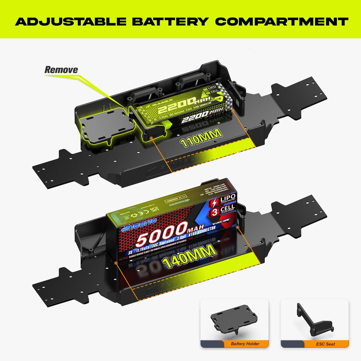1/10 RTR Brushless Fast RC Cars for Adults,Max 50mph,4WD,Waterproof,3S Lipo