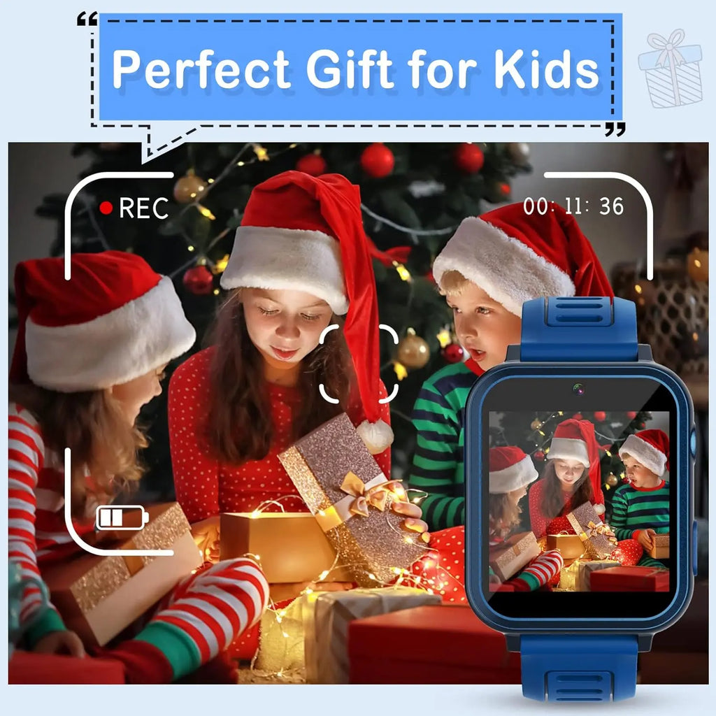 Phyulls Smart Watch for Kids with 24 Games Alarm Clock, Touch Screen, Calendaring Camera Music Player Time Display Video & Audio Recording, Toys for 3-12 Years Old Boys