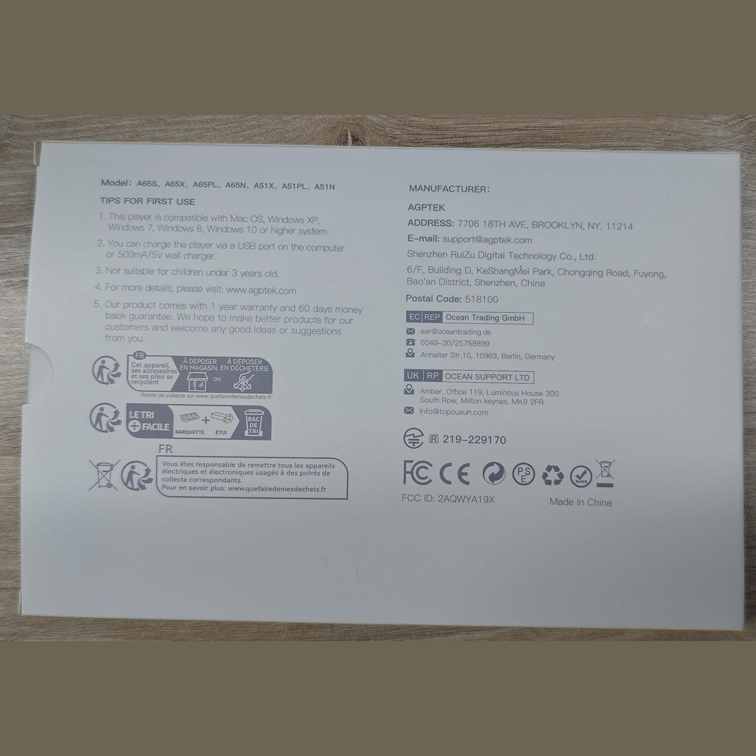 AGPTEK MP3 Player Bluetooth 5.3 Sport 64 GB with 1.5 Inch TFT Colour Screen, Mini Music Player with Clip, Supports up to 128 GB SD Card, Black