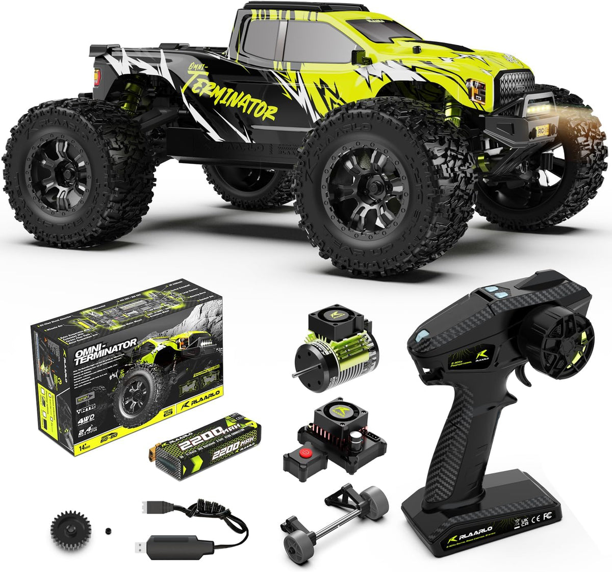 1/10 RTR Brushless Fast RC Cars for Adults,Max 50mph,4WD,Waterproof,3S Lipo