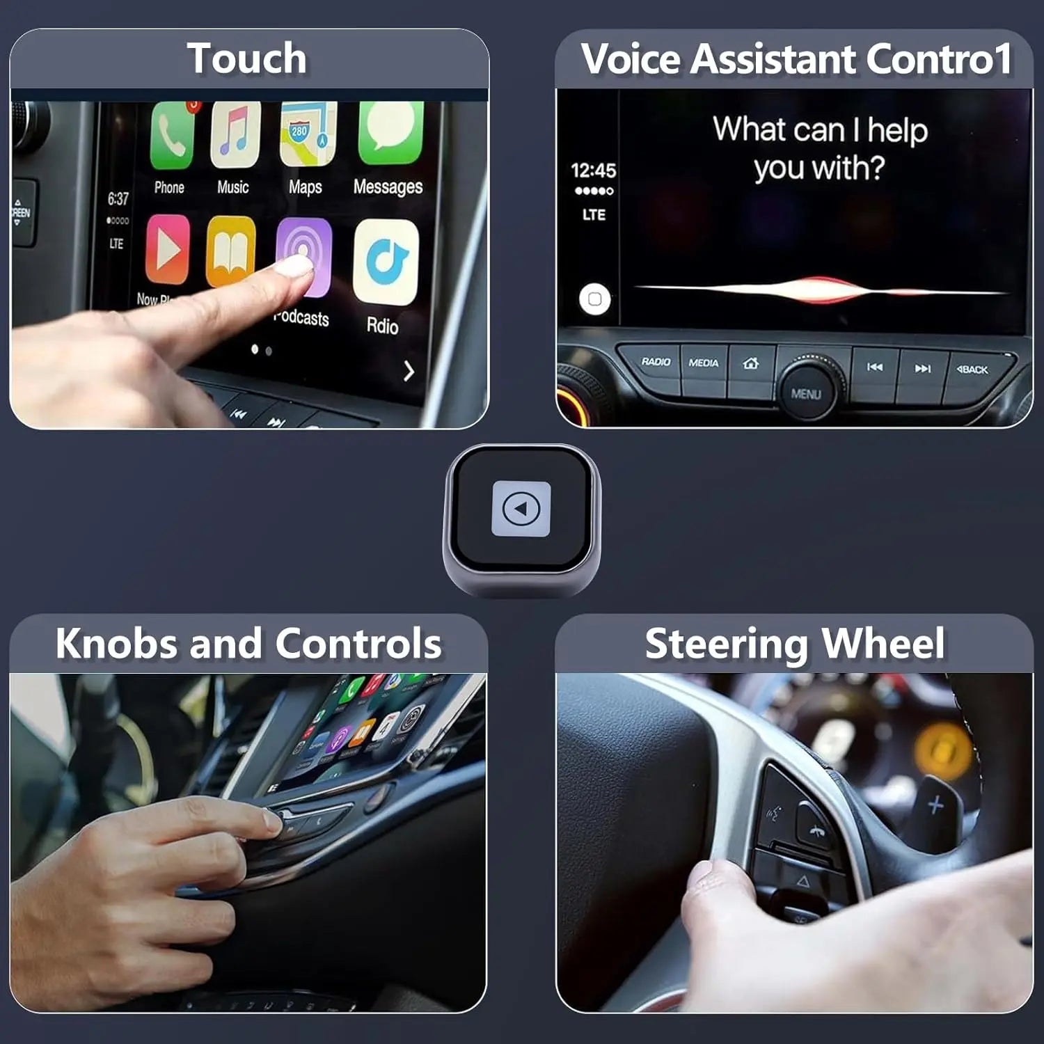Aieloar Wireless CarPlay Adapter UK for iPhone, Wireless Carplay Dongle adaptor with Fast Connection-90 Degrees