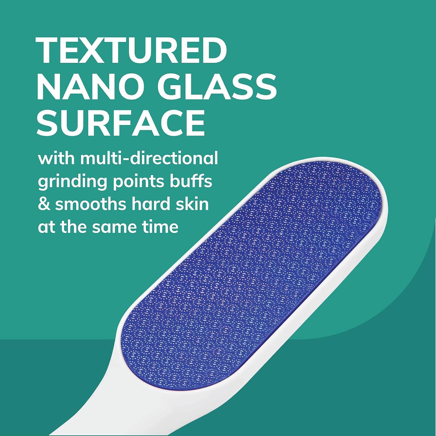 Dr. Scholl's Hard Skin Remover Nano Glass Foot File - Callus Remover, Foot Scrubber