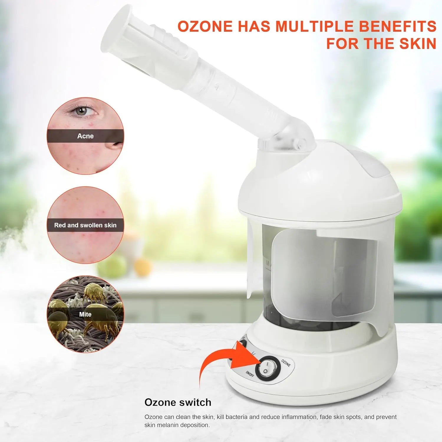 Facial Steamer Facial Care Tools Face Sprayer Aromatherapy Ion Skin Moisturizing Device Humidifier Elitzia ETKD2328