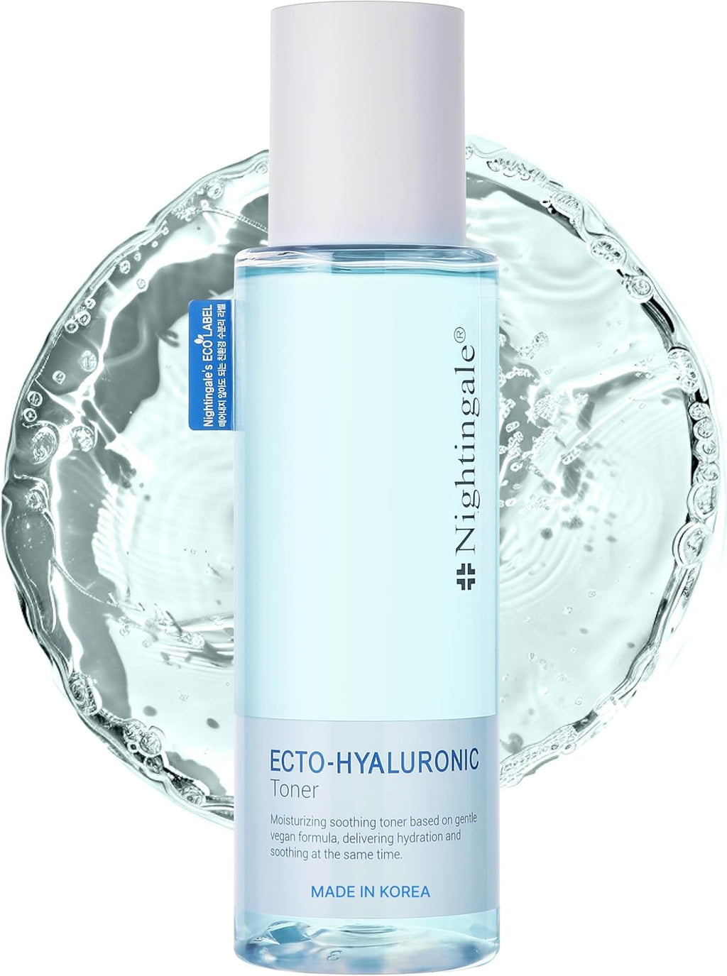 Nightingale ECTO Hyaluronic Hydrating Toner 200ml - Korean Skin Care Moisturizing & Brightening Treatment with Alantoin & CECA - Hypoallergenic, Cruelty Free, Natural Ingredients for Sensitive Skin