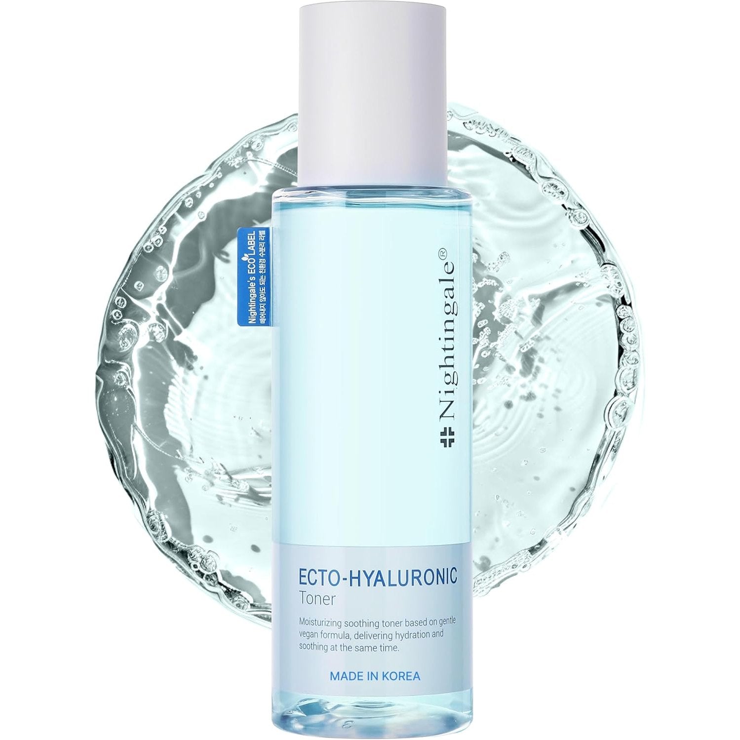 Nightingale ECTO Hyaluronic Hydrating Toner 200ml - Korean Skin Care Moisturizing & Brightening Treatment with Alantoin & CECA - Hypoallergenic, Cruelty Free, Natural Ingredients for Sensitive Skin
