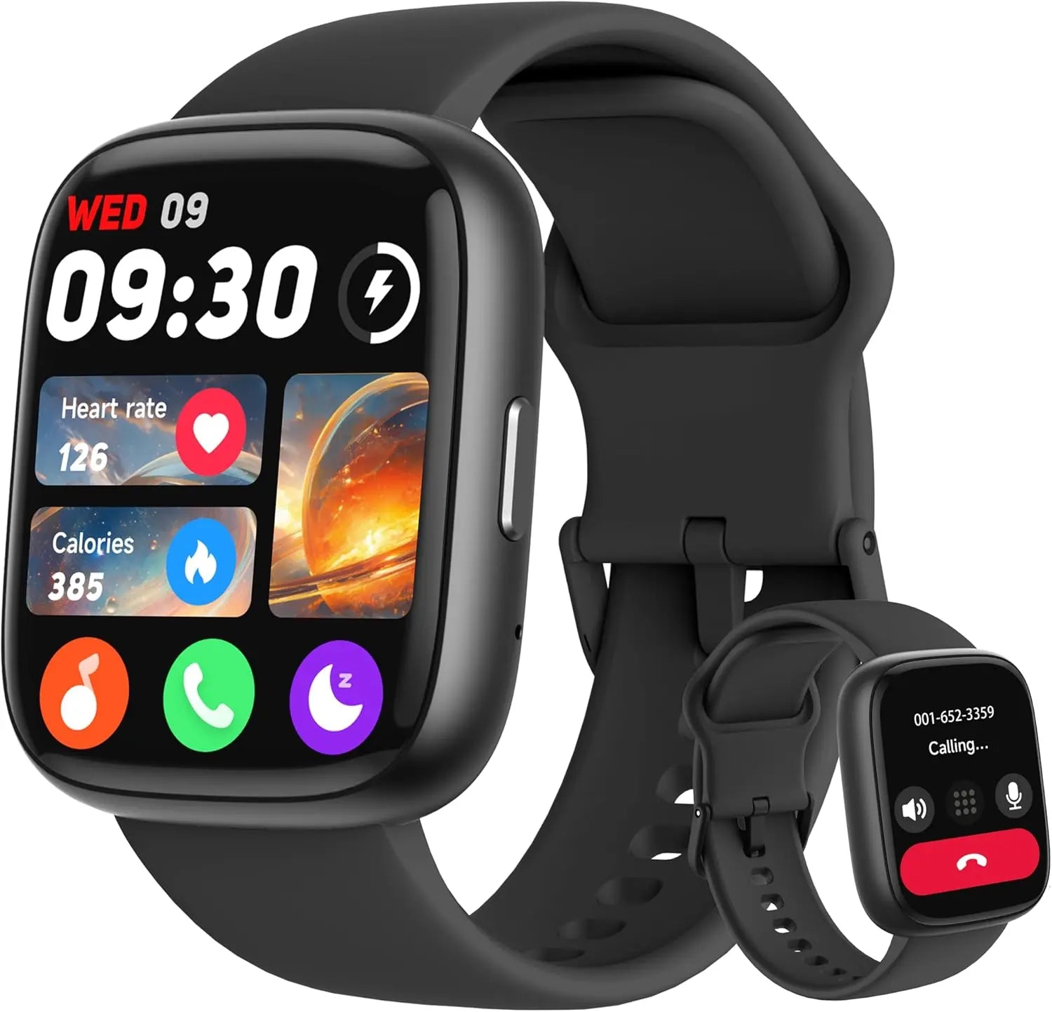 Smart Watch, Alexa Built-in, Answer/Make Calls Smart Watch Women Men, 1.83’’ Smartwatch IP68 Waterproof Sports Watch, Heart Rate SpO2 Sleep Stress Monitor, Step Counter Watch for Android & iOS Phone
