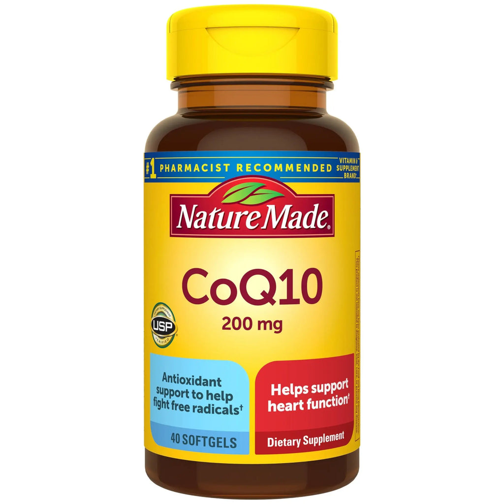 Nature Made CoQ10 200mg Softgels, Dietary Supplement for Heart Health Support, 105 Softgels, 105 Day Supply