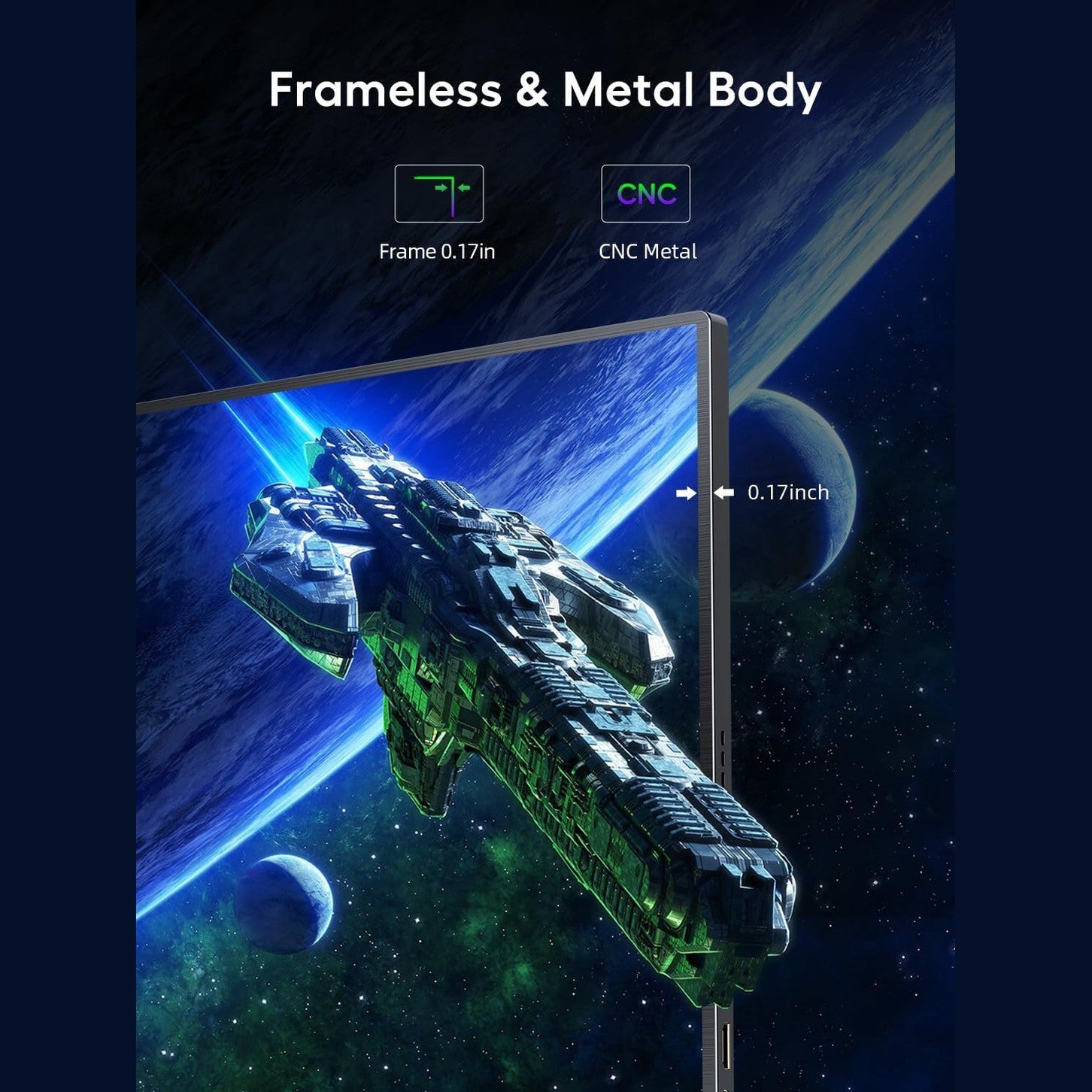 UPERFECT 18.5 Inch 120Hz Portable Screen with Matte IPS Display Full HD 1920 x 1080 USB C Mini HDMI for Laptop PC Switch PS4/5 Xbo Raspb Pi, Metal Case, Mobile Monitor VESA Mount