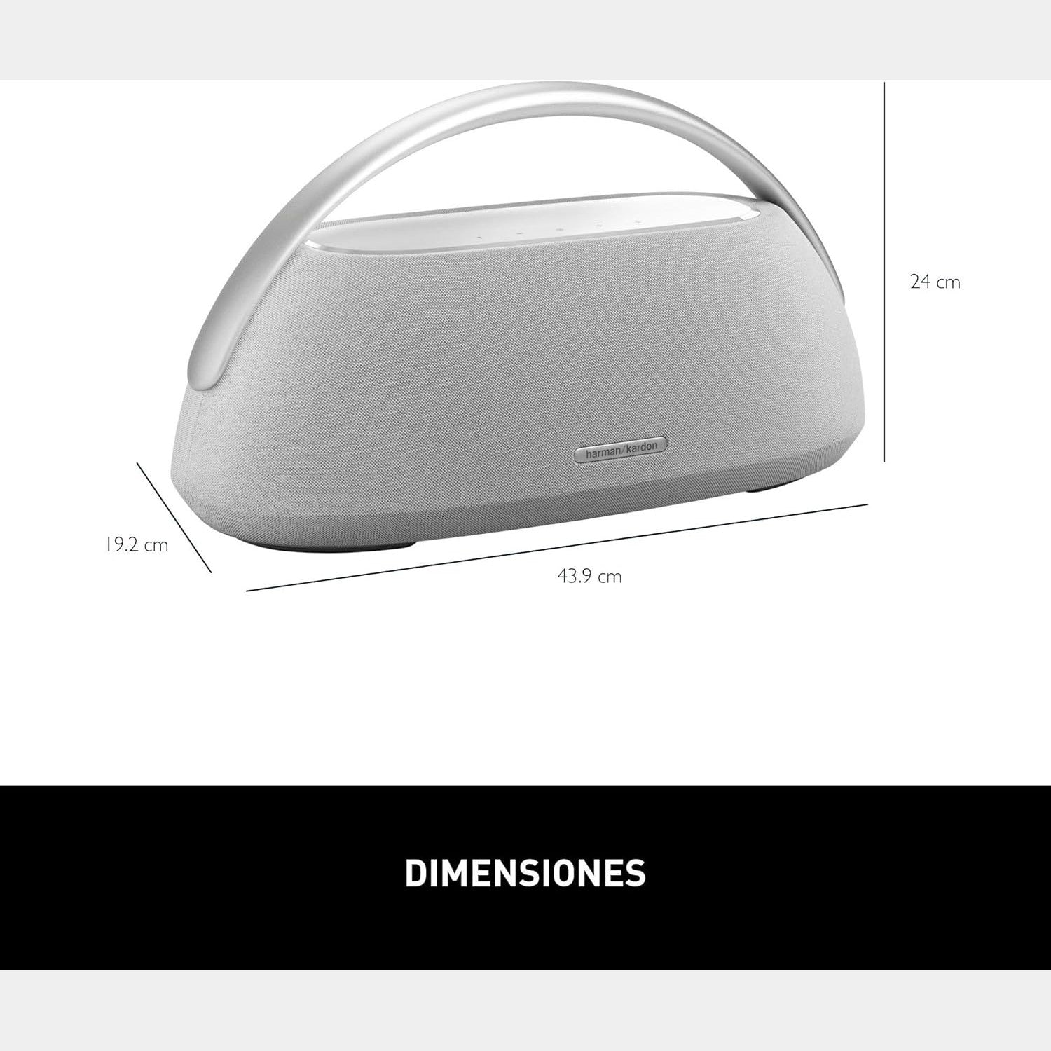 Harman Kardon Go + Play 3 Wireless Bluetooth Speaker, 160 W Power, 8 Hour Playback, Dual Microphones – Grey