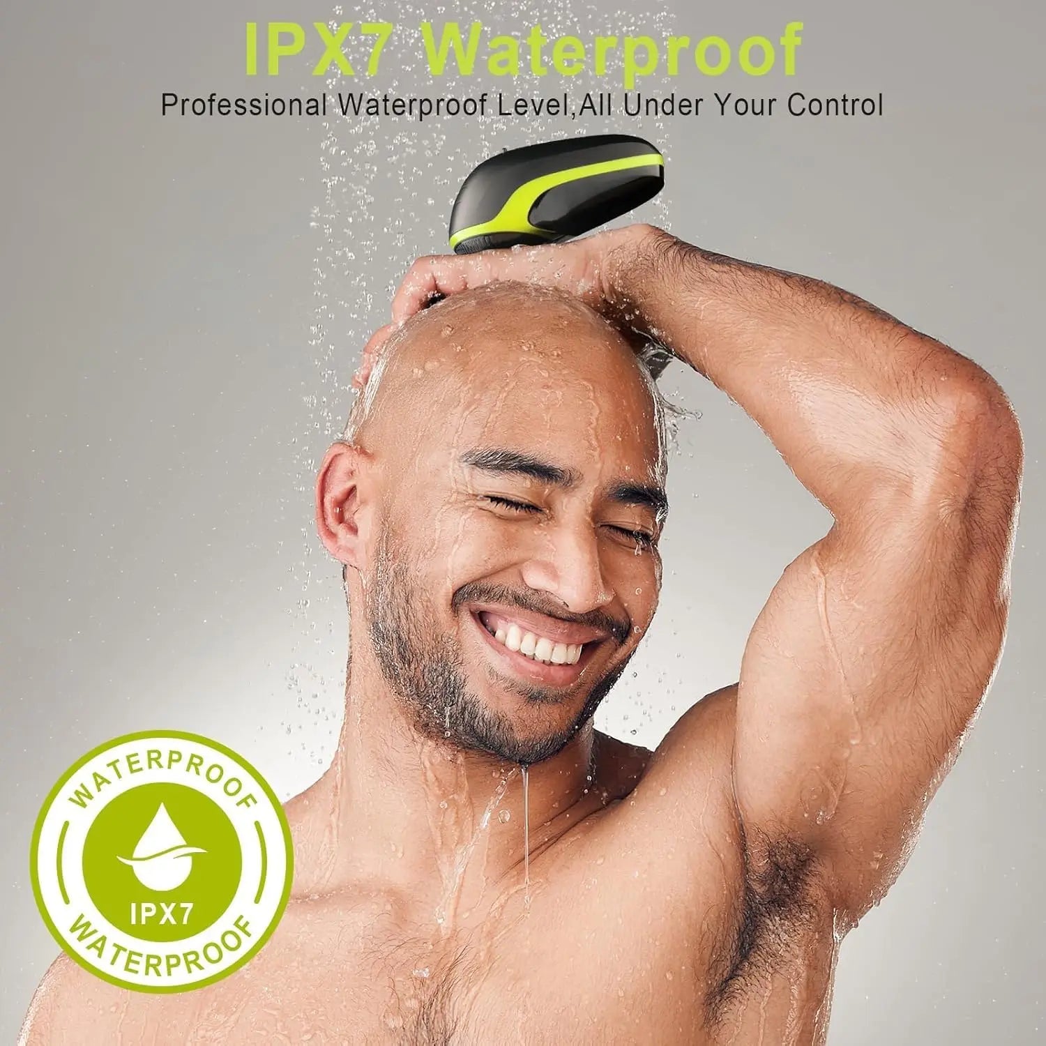 Telfun 7D Head Shavers for Bald Men, Detachable Head Shaver LED Display Dry/Wet Bald Head Shavers for Men, IPX7 Waterproof Head Shavers for Men with Type-C Charge