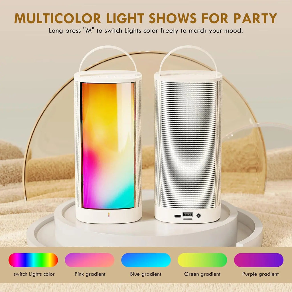 JYX Mini Karaoke Machine for Kids and Adults, Portable Bluetooth 5.3 Karaoke Speaker with 1 Wireless Microphones, Popular Birthday Gifts for Girls Boys Age 3-12+, Singing Machine with Party Lights