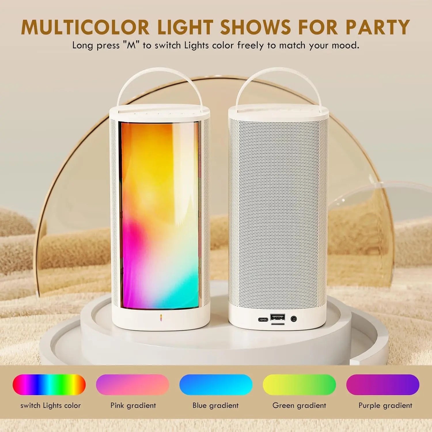 JYX Mini Karaoke Machine for Kids and Adults, Portable Bluetooth 5.3 Karaoke Speaker with 1 Wireless Microphones, Popular Birthday Gifts for Girls Boys Age 3-12+, Singing Machine with Party Lights