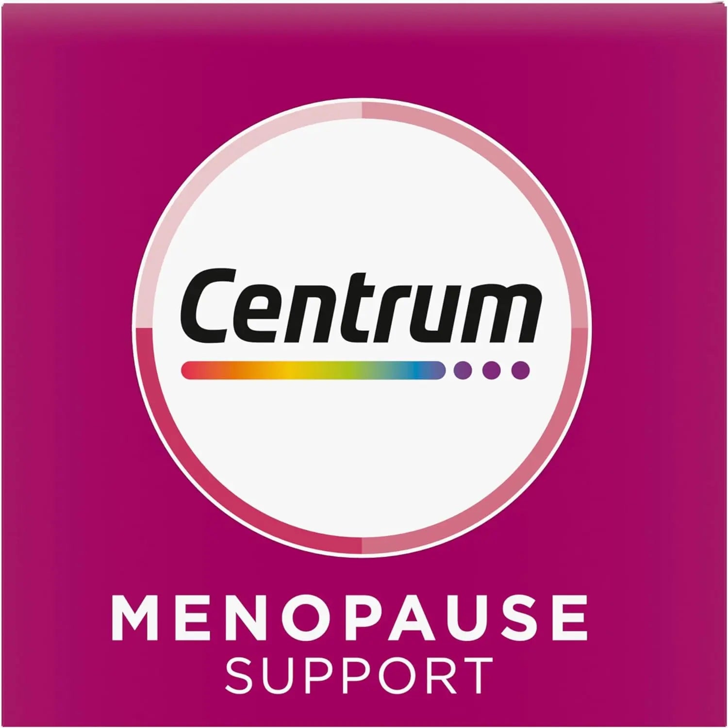 Centrum Complete Multivitamin Supplement + Hot Flash Support Menopause Support Tablets, with Clinically Studied geniVida, 30 Count